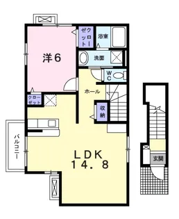 アヌジック K・K【2階】の間取り
