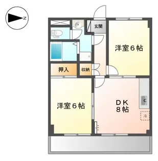 プリムローズ西野【4階】の間取り