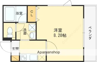 1Kの間取り画像