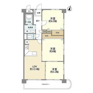 マトック荻野【1階】の間取り