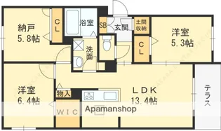 大阪府東大阪市岩田町1丁目【アパート】の間取り