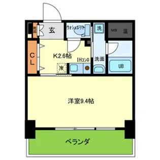 ラ・コピエ南塚口【105号室号室】の間取り