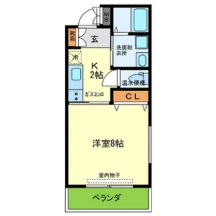 ラターシュ園田【2階】の間取り