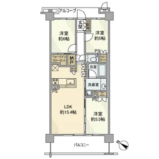 プラウドシティ伊丹【3階】の間取り