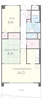 ヴィラ安堂寺II【2階】の間取り