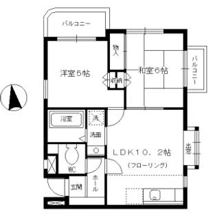ラ・メゾンクレール【1階】の間取り