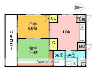 グリュックミリオンベル【1階】の間取り