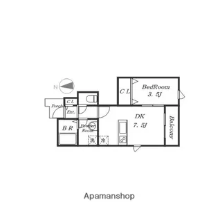 兵庫県西宮市若草町2丁目【アパート】の間取り