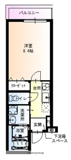 フジパレス立花町二丁目Ⅱ番館【0102号室】の間取り