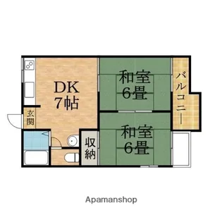 ハイツ金和田【2階】の間取り