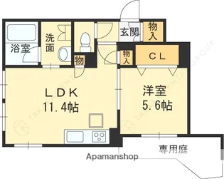 シャーメゾンべレオ塚口【101号室】の間取り