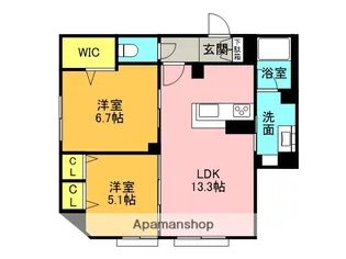 SHA MAISON NICASIO行基【1階】の間取り
