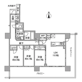 プラウド阪急塚口駅前【9階】の間取り