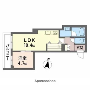 GRANDIOSO伊丹【203号室】の間取り