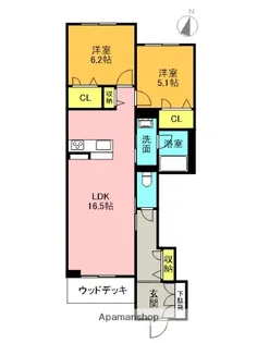 シャーメゾン コルノーリア【1階】の間取り