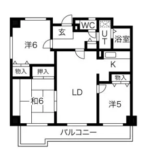 アップウェルコート【301号室】の間取り