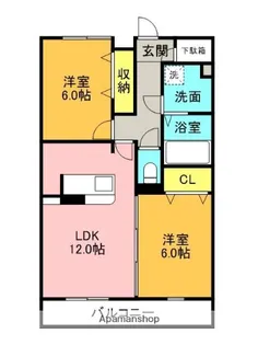 南塚口メディエートプラザⅡ【2階】の間取り