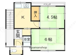 辻本文化【A-2F東号室】の間取り