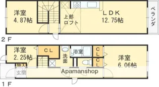 兵庫県西宮市小松町2丁目【アパート】の間取り