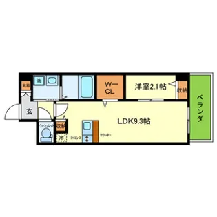 ONLYONE伊丹千僧【3階】の間取り