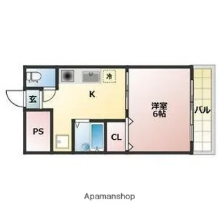 兵庫県西宮市東鳴尾町1丁目【マンション】の間取り