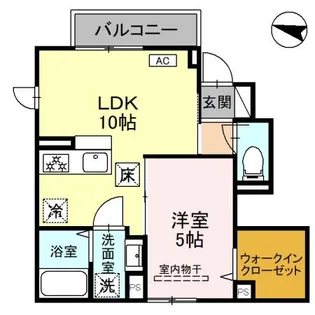 レーヴ ド ドゥ芦屋【1階】の間取り