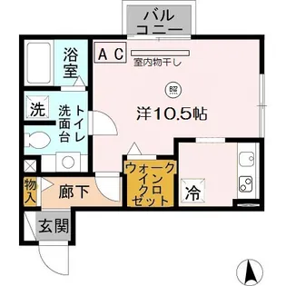 リバブル南町【203号室】の間取り
