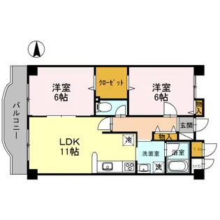タッチ塚口【4階】の間取り