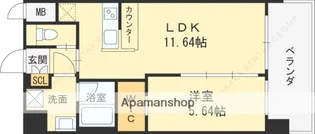 プレジオさくら夙川【4階】の間取り