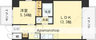 プレジオさくら夙川【4階】の間取り