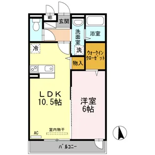 グランメールタカミ【202号室】の間取り