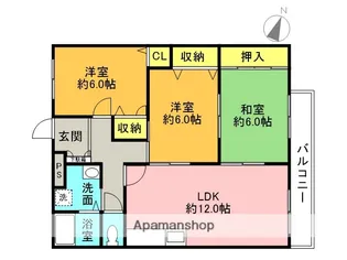 フライブルク瑞穂【3階】の間取り