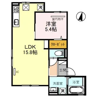 ラシュレ二ノ坪【1階】の間取り
