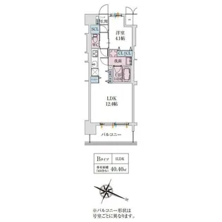 スプランディッド梅田グランノース【402号室】の間取り