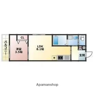 ALEGRIA西宮今津【1階】の間取り