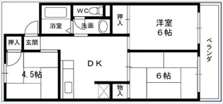 セジュール来福 A棟【1階】の間取り