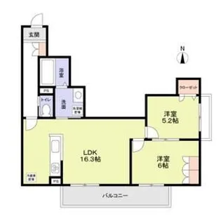 (仮称)尼崎市大庄中通1丁目賃貸住宅新築【2階】の間取り