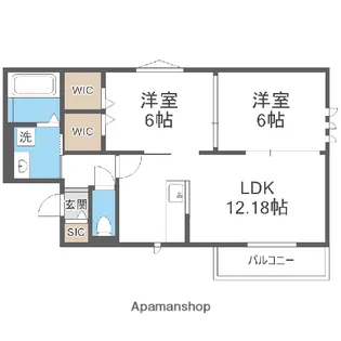 (仮称)尼崎市稲葉荘1丁目新築アパート【1階】の間取り