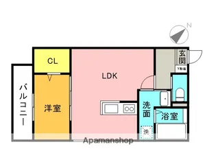 兵庫県尼崎市東園田町5丁目【アパート】の間取り