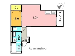 兵庫県尼崎市東園田町5丁目【アパート】の間取り