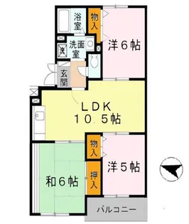 トリヴァンベール武庫川【2階】の間取り