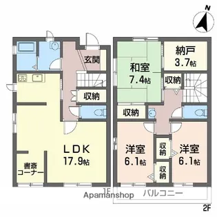 セントポーリア鴻池【103号室】の間取り
