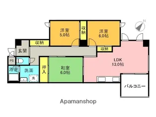 ビューラーささはら【2階】の間取り