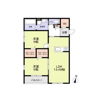 ルミエール野間北【1階】の間取り