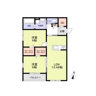 ルミエール野間北【2階】の間取り