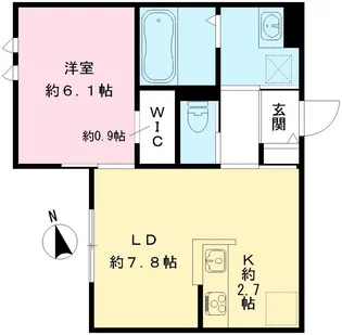 YOUR MAISON 立花【101号室号室】の間取り