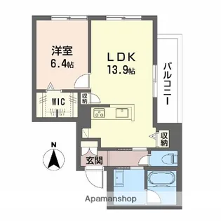 ディアメゾン南塚口【2階】の間取り