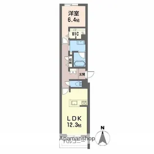 ディアメゾン南塚口【2階】の間取り