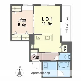 ディアメゾン南塚口【3階】の間取り