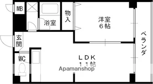 ハイヒル愛宕山【1階】の間取り
